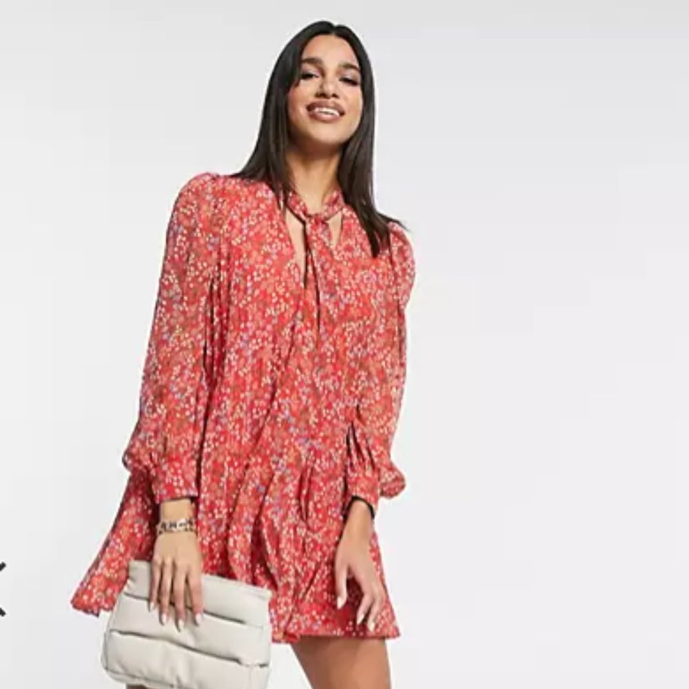 Asos Floral Cocktail Dress